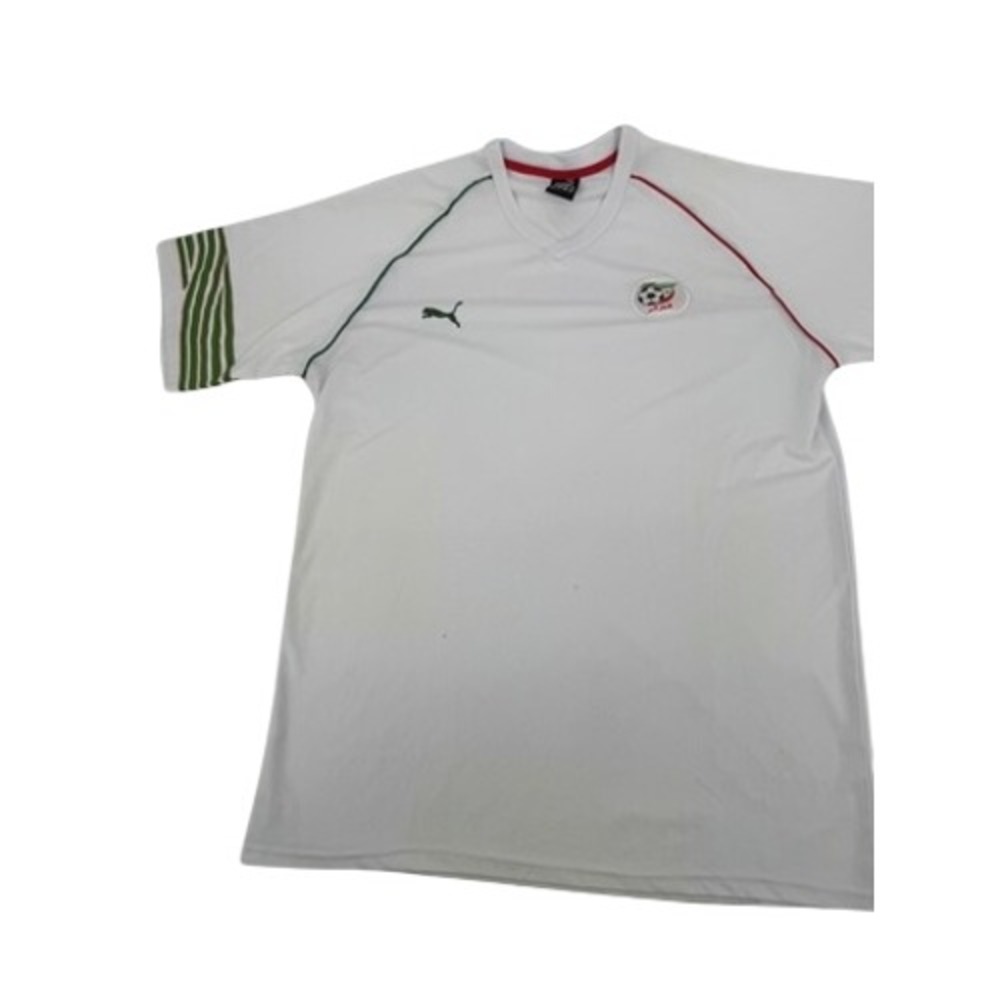 Puma Algeria Soccer Jersey Mens XL White Green Red Shirt Football‎ Spot on front